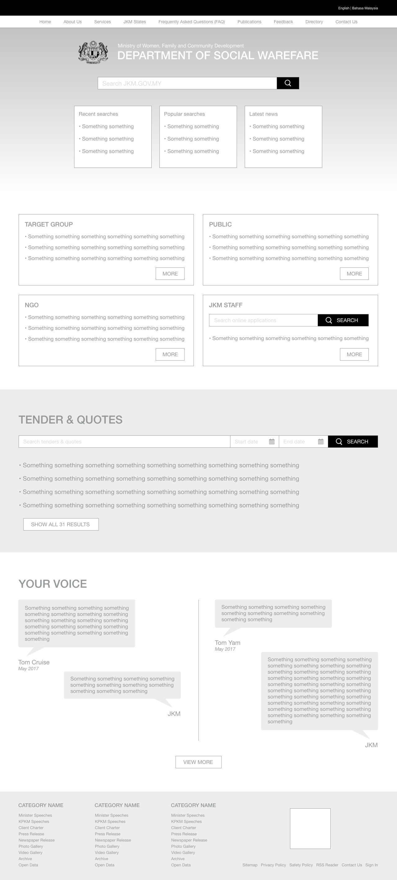 Low fedility design of proposed solution for JKM web portal review.