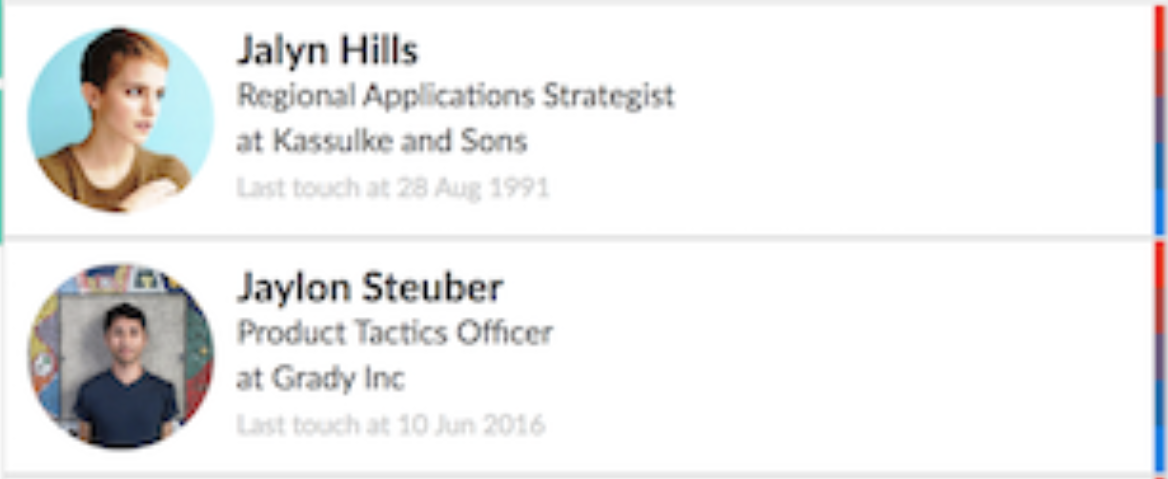 The heat map uses an algorithm to help users make decisions on when to get in touch with their contacts.